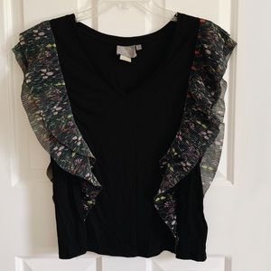Anthropologie Vanessa Virginia Indak Ruffle Blouse